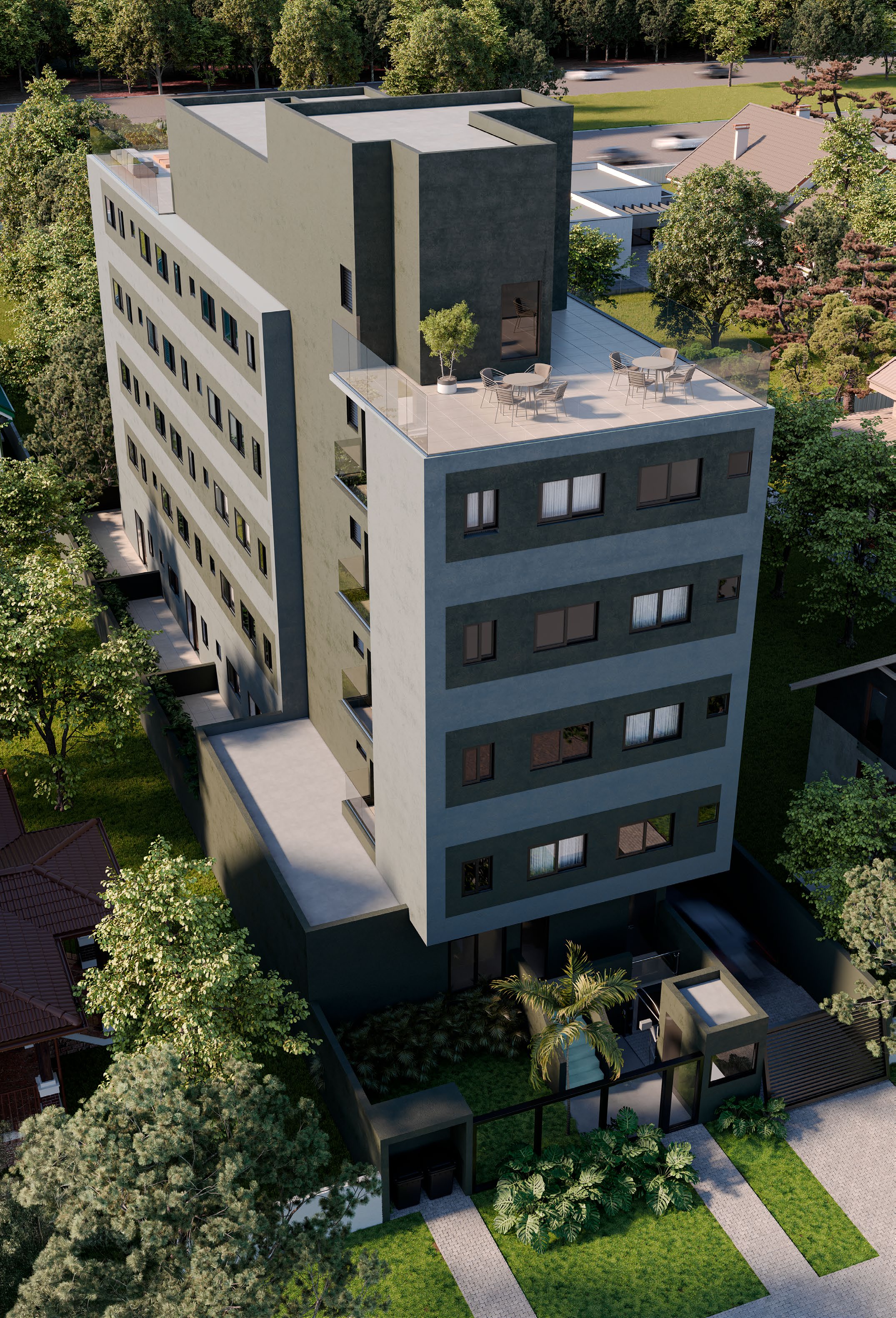 Fachada do Residencial Valencia em Curitiba